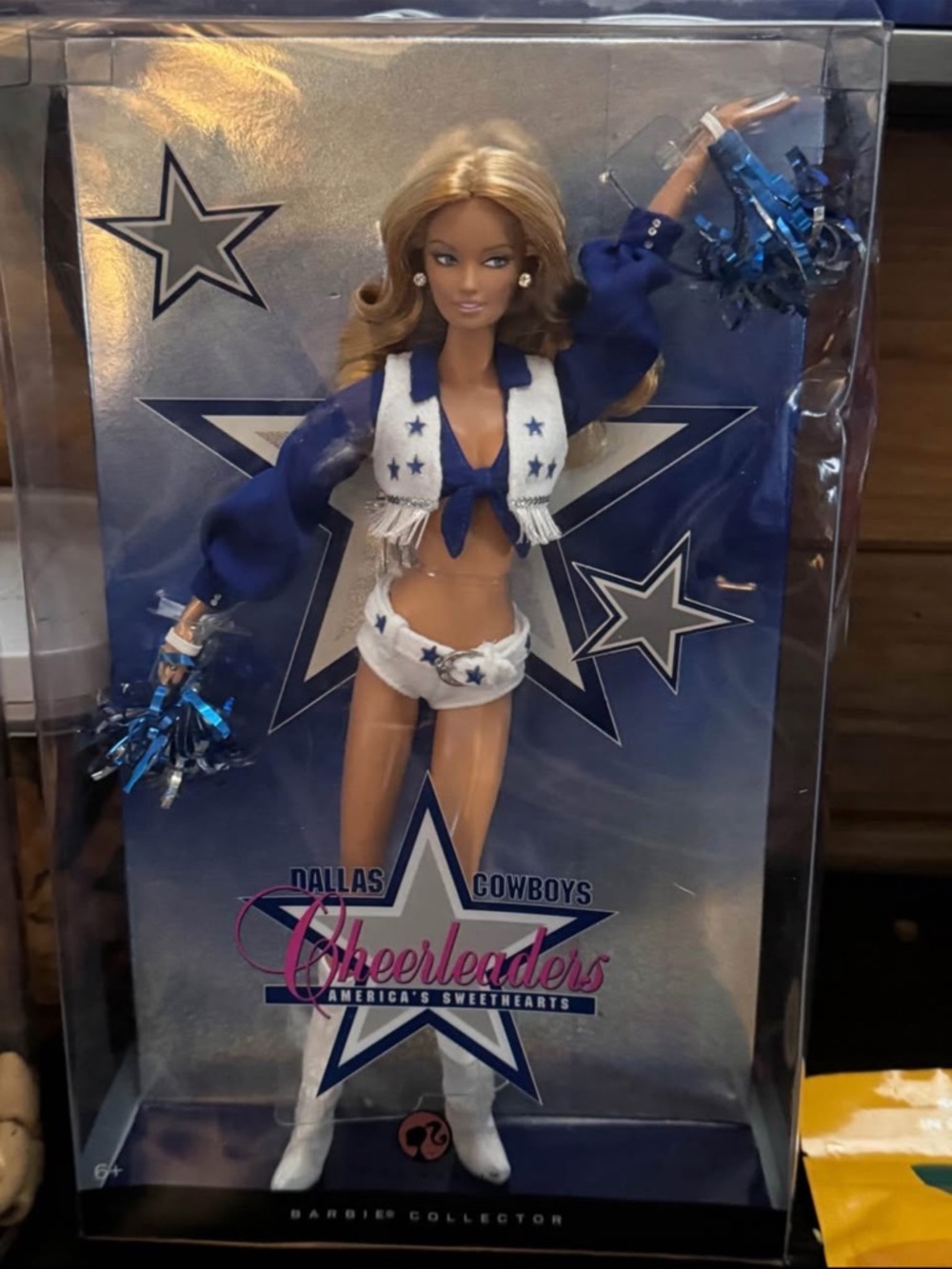 Mattel Dallas Cowboys Cheerleader Doll - Blue White Silver
